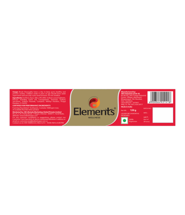 Elements Wellness Fresh-O-Guard Toothpaste 120g - Image 2
