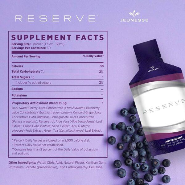 Jeunesse Reserve Antioxidant & anti-cancer agent 30 Packets - Image 4